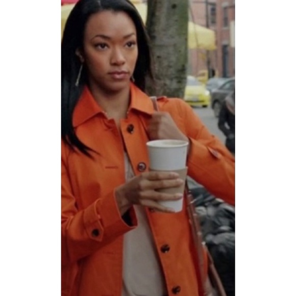 NEW! Banana Republic Orange Belted Trench Jacket Raincoat Petite XXS - Picture 4 of 14